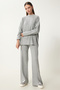 Stylish Knit Sweater and Pants Set, Light Gray LMU0001