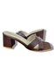 Dark Brown Genuine Leather Women's Heeled Slippers – Medium Size Thick Heel, Stylish and Comfortable - 5