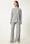 Stylish Knit Sweater and Pants Set, Light Gray LMU0001 - 2