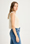 Women's Stone Knitwear Vest Gold Button Detailed Soft Textured 2541 - 7