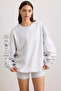 Women's Crew Neck Basic Oversize Sweatshirt Grimelanj