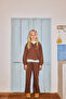 Brown Embroidery Detailed Raglan Sleeve Sweatshirt - 3