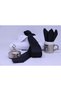 Black Bird's Eye Woven Handkerchief Tie Men's Textile