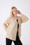 Cream Kimono Tunic Oversize with Front Bag - 3