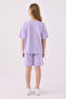 U.S. Polo Assn Girls' Purple Bermuda Set - 5