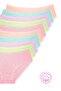 1506 Heart Patterned 100% Cotton 10-Piece Women's Bato Panties Pack - 6