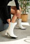 Women's Heeled Boots Pointed Toe Side Zipper Thick Heel - 2