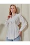 Women's Ecru Pleated Back Gimped Waist Tunik - 6