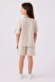 Girl's Brown Bermuda Suit - 5