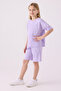 U.S. Polo Assn Girls' Purple Bermuda Set - 3