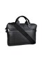 Unisex Black Multi-Compartment 14-Inch Briefcase and Laptop Bag - 6