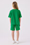 Girl's Green Bermuda Suit - 5