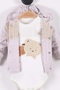 Baby Boy 3-Piece Seasonal Hooded Bear Detailed Cute 3-Piece Bodysuit - 6