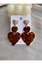 Heart Leopard Earrings |   Evening Dress Earrings |   Large Size Dangle Earrings - 5