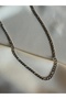 Lusora Accessory - Gold Color Figaro Chain Necklace - Men's / Women's Stylish Jewelry - 2