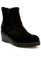 Women Faux Fur Lined Chelsea Boots in Black - 2