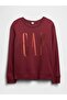Women's Red Relaxed Logo Sweatshirt - 2