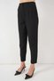 Women's Black Zipper Closure High Waist Fabric Pants Hzl25W-Bd166501 - 3