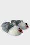 Unisex Glass-Eyed Winter Warm Slippers Gray - 3