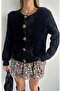 Soft Knit Cardigan with Floral Buttons