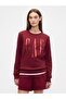 Women's Red Relaxed Logo Sweatshirt