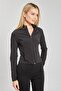 Women's Reglon Sleeve Zippered Bodysuit - Black - 3