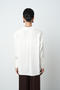 Women's V-Neck Ecru Color Gold Buttoned Shirt - 5