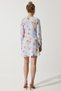Floral Mini Wrap Chiffon Dress Lub0144 Sky Blue - 6