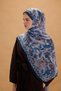 Petra Soft Cotton Shawl - Navy Blue Brown
