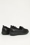 Black Leather Women's Sports Shoes Pc-55361 - 3