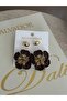 Lotus Flower Gold Set Earrings