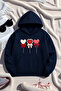 Unisex Heart Lollipop Detailed Printed Oversize Sweatshirt