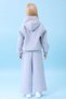 Girl's Hooded Fleece-Lined Cat Embroidered Hooded Winter Suit Gray - 5