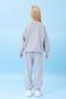 Girl's Dreamy Embroidered Crew Neck Seasonal Top and Bottom Set Gray - 6
