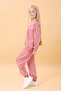 Girl's Basic Heart Applique Seasonal Top and Bottom Set Dusty Rose - 2