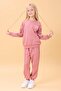 Girl's Basic Heart Applique Seasonal Top and Bottom Set Dusty Rose - 6