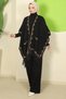 Chain Pattern Paneled Triple Knitwear Set Black Hm2815 - 7
