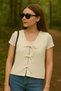Women's Bow Tie Detailed All-Season Knitwear Cardigan - 3