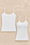 Women's Bamboo Lycra Strap 2-Piece Undershirt L6K6K1T1Ka