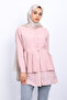 Pink Side Tie Poplin Tunic