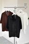 Brown Polo Neck Relaxed Knit T-Shirt - 5