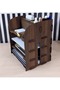 Wooden Desktop Shelf Organizer Pen Holder Napkin Holder - 5