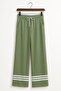 Green High-Quality Stretchy Modal Cotton Fabric Wide-Leg Sweatpants with Pockets - Casual, Comfortable Fit - 4
