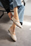 Milan Beige Suede Band Detail Babette Shoes