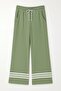 Green High-Quality Stretchy Modal Cotton Fabric Wide-Leg Sweatpants with Pockets - Casual, Comfortable Fit - 6