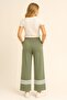 Green High-Quality Stretchy Modal Cotton Fabric Wide-Leg Sweatpants with Pockets - Casual, Comfortable Fit - 2