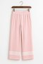 Pink High-Quality Stretchy Modal Cotton Fabric Wide-Leg Sweatpants with Pockets - Casual, Comfortable Fit - 5