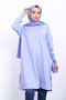 Lilac Modal Tunic with Slits on the Sides - 3