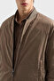 Jacquard Logo Printed Regular Fit College Collar Double Sided Coat Men's Coat Em003783 Af1 - 3