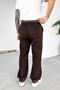 Brown Basic Premium Fabric Trousers - 3